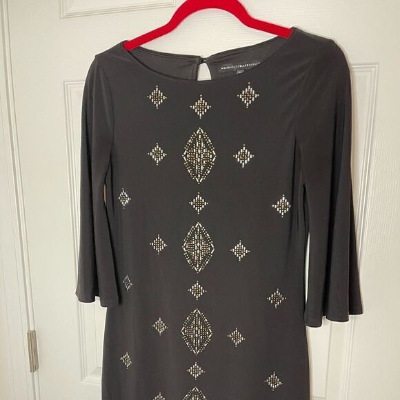 White House Black Market Dresses & Skirts - White House Black Market sequined dress 3/4 sleeves black XS